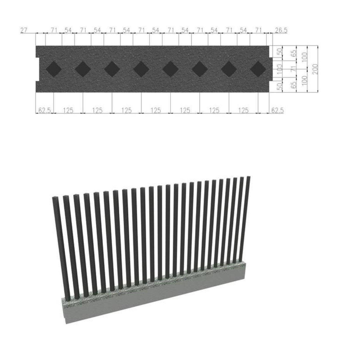 palisada 50x50 romb